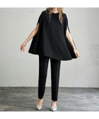 【ガール/GIRL】のポンチョ型ブラウス テーパードパンツの2点 セットアップ パンツドレス【洗える】 BK|ID: prp329100004811233 ipo3291000000034923053
