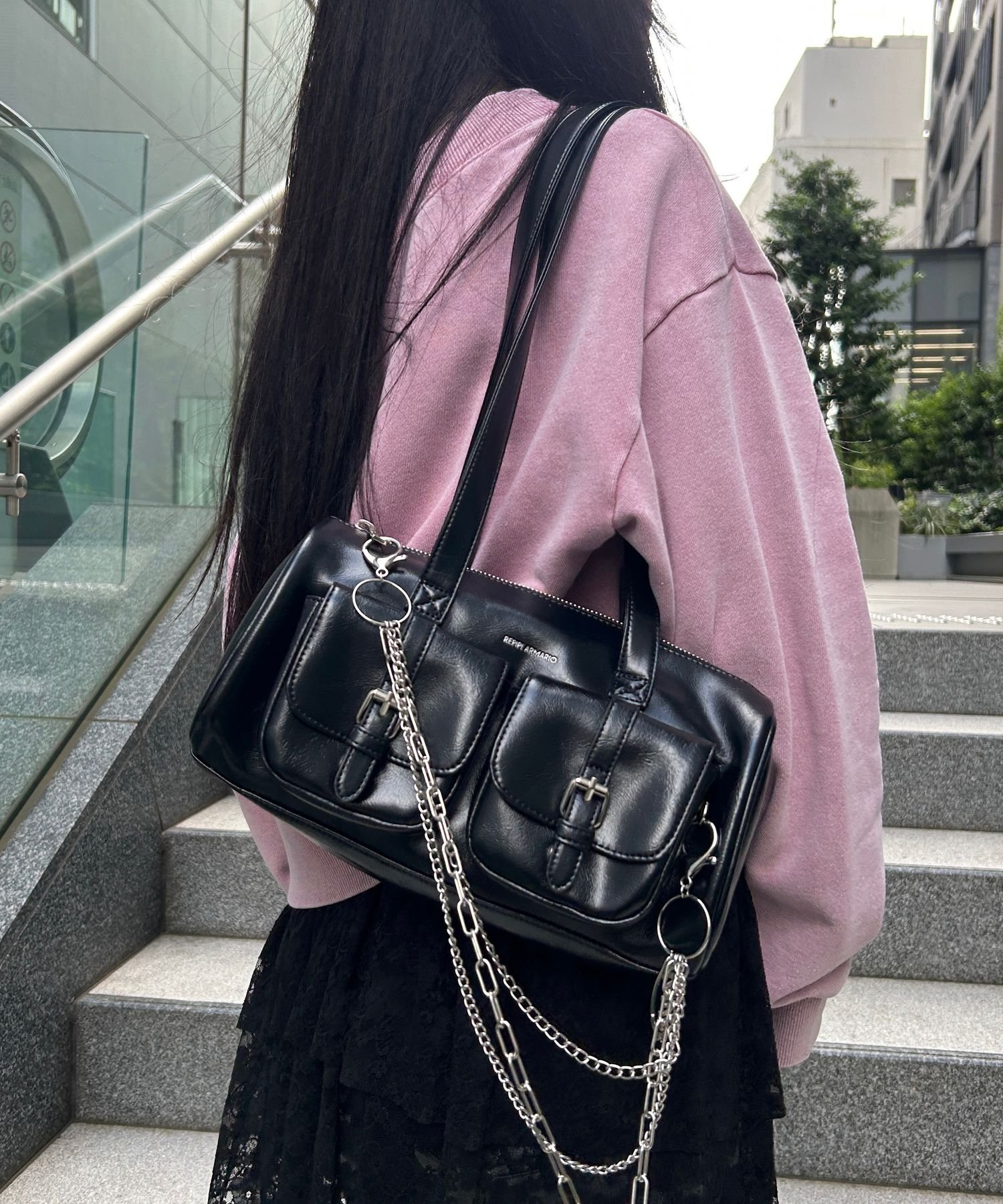 【レピピアルマリオ/repipi armario / KIDS】のロングハンドルBAG 人気、トレンドファッション・服の通販 founy(ファニー) 　ファッション　Fashion　キッズファッション　Fashion for Kids　おすすめ　Recommended / Our Picks　チャーム　Charm, Pendant　トレンド　Trend, Trending Now　フロント　Front, Front Design　ポケット　Pocket, Pocket Detail　ロング　Long, Long-Length　 other-1|ID: prp329100004811238 ipo3291000000034923122
