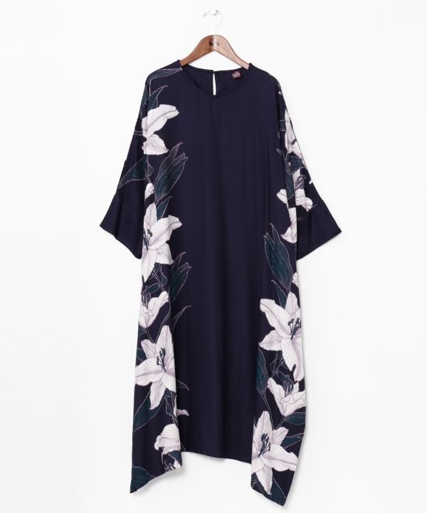 【アミナコレクション/Amina Collection】の【カヤ】百合薫ワンピース インテリア・キッズ・メンズ・レディースファッション・服の通販 founy(ファニー) 　ファッション　Fashion　レディースファッション　Fashion for Women　ワンピース　Dresses　ネイビー系|ID: prp329100004811239 ipo3291000000034923155