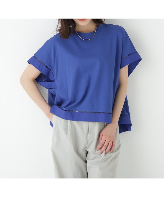 【ヒューマンウーマン/HUMAN WOMAN】の布帛ドッキング半袖プルオーバー インテリア・キッズ・メンズ・レディースファッション・服の通販 founy(ファニー) https://founy.com/ ファッション Fashion レディースファッション Fashion for Women トップス・カットソー Cut & Sew Tops カジュアルプルオーバー・ニットトップス Pullovers & Knit Tops / Casual Pullovers おすすめ Recommended / Our Picks スタンダード Standard, Basic タイプライター Typewriter Fabric, Crisp Cotton ドッキング Docking, Mixed Material プリント Print, Printed Pattern ボトム Bottoms, Lower Wear ワイド Wide, Wide Fit 半袖 Short Sleeve, Half Sleeve |ID: prp329100004811245 ipo3291000000034923209