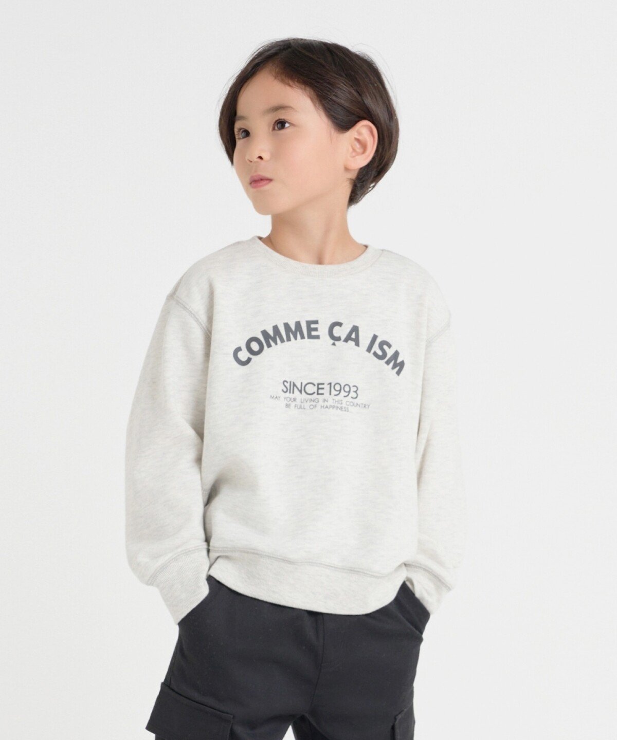 【コムサイズム/COMME CA ISM / KIDS】のにっぽんの色 3本針ステッチ ロゴトレーナー インテリア・キッズ・メンズ・レディースファッション・服の通販 founy(ファニー) 　ファッション　Fashion　キッズファッション　Fashion for Kids　春　Spring　吸水　Absorbent, Quick-Dry　ストーン　Stone, Gem-Like　トレーナー　Sweatshirt, Trainer　長袖　Long Sleeve, Full Sleeve　プリント　Print, Printed Pattern　ベビー　Baby, Babywear　ベーシック　Basic, Essential　雲母色|ID: prp329100004811247 ipo3291000000034923288