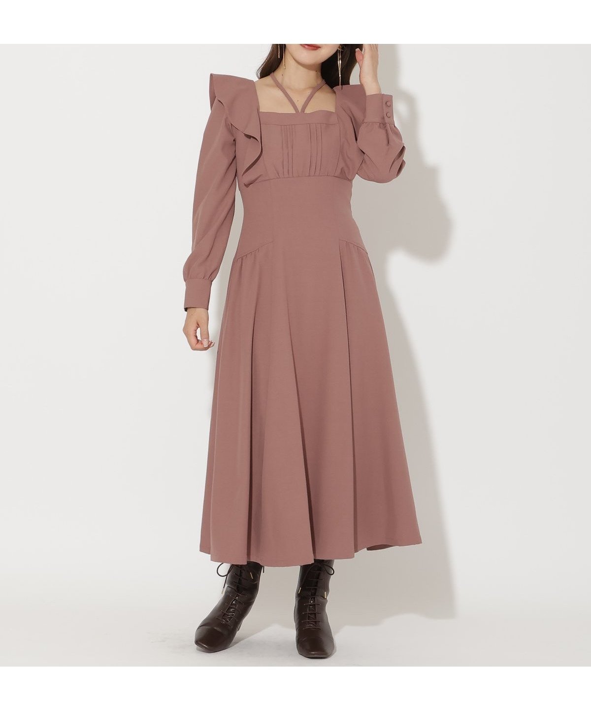 【ウィルセレクション/WILLSELECTION】のネックリボンギャザー切り替えワンピース インテリア・キッズ・メンズ・レディースファッション・服の通販 founy(ファニー) ファッション Fashion レディースファッション Fashion for Women ワンピース Dresses ギャザー Gathered, Ruffled スクエア Square, Square Shape チェック Check, Plaid, Tartan デコルテ Décolleté, Neckline フェミニン Feminine, Girly フレア Flare, Flared リボン Ribbon, Bow レース Lace, Lace Fabric ロング Long, Long-Length エレガント 上品 Elegant ピンク|ID: prp329100004811254 ipo3291000000034923422