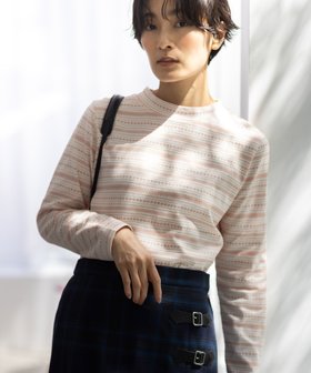 【デコイ/DECOY Since1981】のジャガードボーダーハイネックプルオーバー 人気、トレンドファッション・服の通販 founy(ファニー) ファッション Fashion レディースファッション Fashion for Women トップス・カットソー Cut & Sew Tops カジュアルプルオーバー・ニットトップス Pullovers & Knit Tops / Casual Pullovers おすすめ Recommended / Our Picks ハイネック High Neck, Mock Neck バランス Balance, Style Balance ワンポイント One Point, Statement Accent 無地 Plain, Solid Color |ID:prp329100004811270