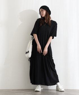 【プールヴー/PourVous】のドロストシャーリングVネックワンピース 人気、トレンドファッション・服の通販 founy(ファニー) ファッション Fashion レディースファッション Fashion for Women ワンピース Dresses シャーリング Shirring, Ruched シンプル Simple, Minimal フィット Fit, Slim Fit リラックス Relax, Relaxed Fit |ID:prp329100004811334