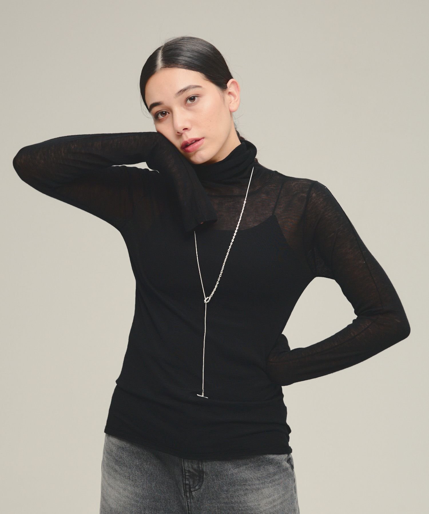 【ジーナシス/JEANASiS】の16G Sheer Wool TurtleNeck インテリア・キッズ・メンズ・レディースファッション・服の通販 founy(ファニー) 　ファッション　Fashion　レディースファッション　Fashion for Women　トップス・カットソー　Cut & Sew Tops　タートルネック・ハイネックトップス　Turtlenecks & High-Neck Tops　おすすめ　Recommended / Our Picks　インナー　Innerwear　カーディガン　Cardigan, Knitwear　シアー　Sheer, See-Through　シンプル　Simple, Minimal　冬　Winter / This Winter　防寒　Cold Protection, Winter-Ready　ブラック|ID: prp329100004811385 ipo3291000000034924886