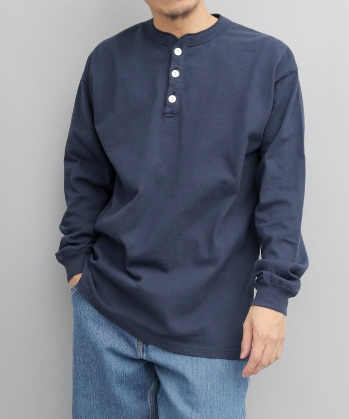 【エーエムエス/A.M.S】のGoodwear ロングスリーブ Tシャツ ヘンリーネック USAコットン インテリア・キッズ・メンズ・レディースファッション・服の通販 founy(ファニー) https://founy.com/ ファッション Fashion レディースファッション Fashion for Women トップス・カットソー Cut & Sew Tops シャツ・ブラウス・オフィスカジュアル Elegant Blouses & Button-Ups ロングTシャツ・Tシャツ Longline T-Shirts & Tees ショルダー Shoulder, Shoulder Strap シンプル Simple, Minimal スリーブ Sleeve, Long Sleeve / Short Sleeve ダブル Double, Double-Breasted ドロップ Drop Shoulder, Dropped Style 長袖 Long Sleeve, Full Sleeve ボックス Boxy, Box Shape メンズ Men's, Menswear 無地 Plain, Solid Color リラックス Relax, Relaxed Fit ロング Long, Long-Length |ID: prp329100004811422 ipo3291000000034925337