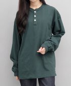 【エーエムエス/A.M.S】のGoodwear ロングスリーブ Tシャツ ヘンリーネック USAコットン ダークグリーン|ID: prp329100004811422 ipo3291000000034925340