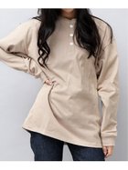 【エーエムエス/A.M.S】のGoodwear ロングスリーブ Tシャツ ヘンリーネック USAコットン ベージュ|ID: prp329100004811422 ipo3291000000034925345