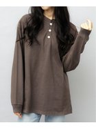 【エーエムエス/A.M.S】のGoodwear ロングスリーブ Tシャツ ヘンリーネック USAコットン ブラウン-A|ID: prp329100004811422 ipo3291000000034925347