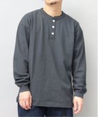 【エーエムエス/A.M.S】のGoodwear ロングスリーブ Tシャツ ヘンリーネック USAコットン ブルー|ID: prp329100004811422 ipo3291000000034925352