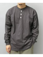 【エーエムエス/A.M.S】のGoodwear ロングスリーブ Tシャツ ヘンリーネック USAコットン ブラック-A|ID: prp329100004811422 ipo3291000000034925355