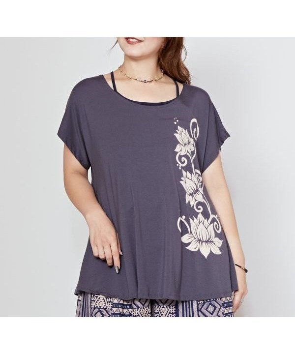 【アミナコレクション/Amina Collection】の【チャイハネ】シファーTシャツ インテリア・キッズ・メンズ・レディースファッション・服の通販 founy(ファニー) https://founy.com/ ファッション Fashion レディースファッション Fashion for Women トップス・カットソー Cut & Sew Tops シャツ・ブラウス・オフィスカジュアル Elegant Blouses & Button-Ups ロングTシャツ・Tシャツ Longline T-Shirts & Tees |ID: prp329100004811430 ipo3291000000034925518