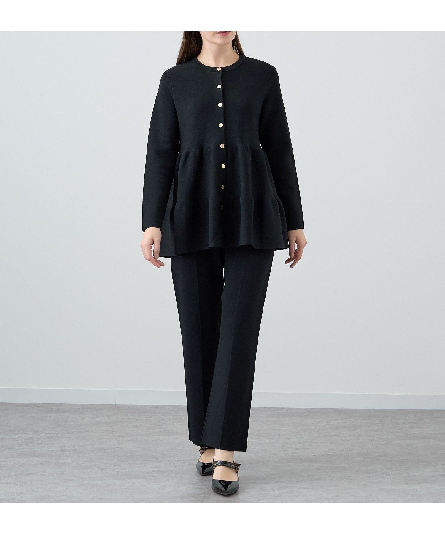 【アナイ/ANAYI】の【セットアップ対応商品】レーヨンナイロンニットパンツ インテリア・キッズ・メンズ・レディースファッション・服の通販 founy(ファニー) 　ファッション　Fashion　レディースファッション　Fashion for Women　セットアップ　Matching Sets　レディースパンツ・ボトムス　Pants & Trousers / Bottoms　カーディガン　Cardigan, Knitwear　ストレッチ　Stretch, Stretchy Fabric　セットアップ　Set-Up, Coordinated Outfit　センター　Center, Center Line　ミラノリブ　Milano Rib, Milano Stitch　ロング　Long, Long-Length　夏　Summer　S/S・春夏　SS, Spring/Summer, Warm Season　black|ID: prp329100004811523 ipo3291000000034926445