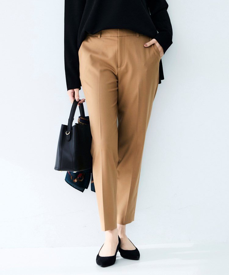 【アンタイトル/UNTITLED】のベーシックテーパードパンツ インテリア・キッズ・メンズ・レディースファッション・服の通販 founy(ファニー) 　ファッション　Fashion　レディースファッション　Fashion for Women　パンツ　Pants & Trousers　ストレッチ　Stretch, Stretchy Fabric　ビジネス 仕事 通勤　Business / Work / Commuting　ポケット　Pocket, Pocket Detail　リラックス　Relax, Relaxed Fit　エレガント 上品　Elegant　定番　Standard, Basic Item　キャメルブラウン|ID: prp329100004811552 ipo3291000000034926698