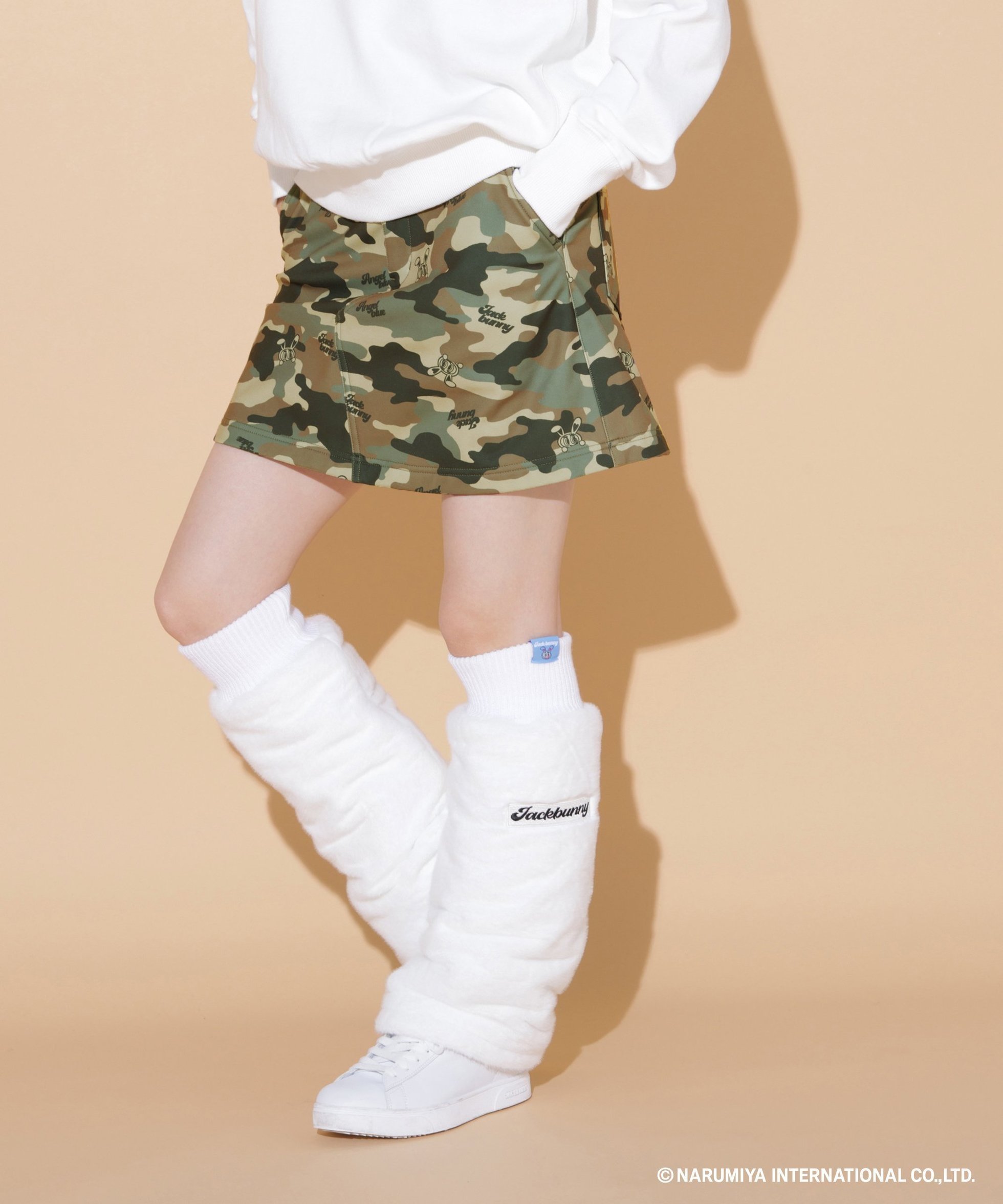 【ジャックバニー/Jack Bunny】のエンジェルブルーコラボカモフラ柄スカート 人気、トレンドファッション・服の通販 founy(ファニー) 　ファッション　Fashion　レディースファッション　Fashion for Women　スカート　Skirts　キャラクター　Character, Licensed Characters　ゴルフ　Golf　バランス　Balance, Style Balance　人気　Popular, Best Seller　 other-1|ID: prp329100004811554 ipo3291000000034926715