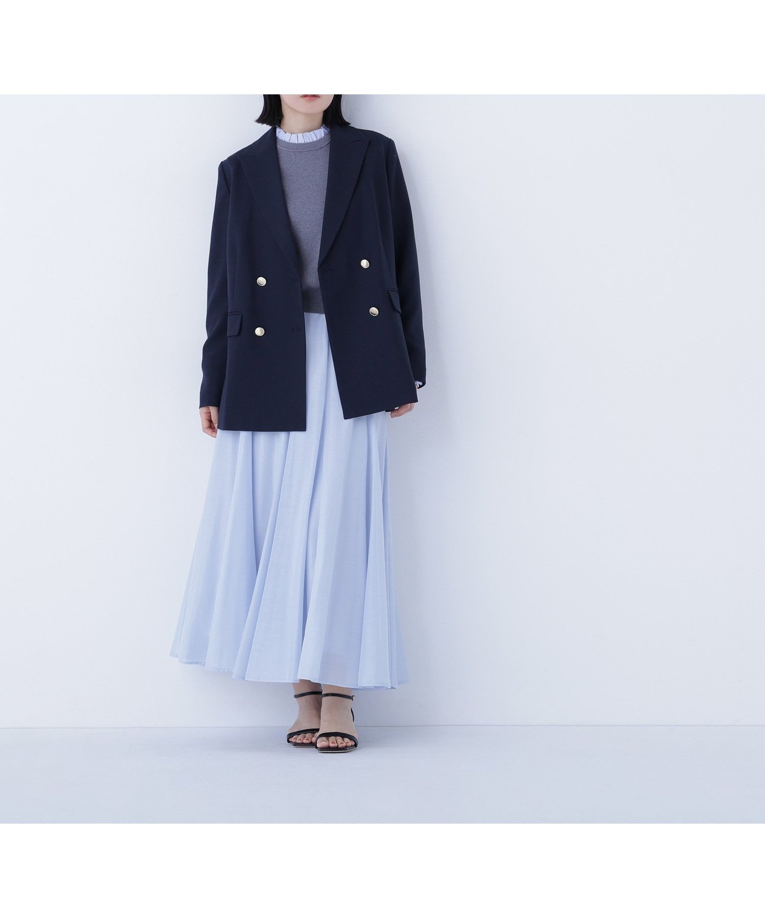 【ナチュラル ビューティー ベーシック/NATURAL BEAUTY BASIC】のシャイニーシアーボイルスカート インテリア・キッズ・メンズ・レディースファッション・服の通販 founy(ファニー) 　ファッション　Fashion　レディースファッション　Fashion for Women　スカート　Skirts　シアー　Sheer, See-Through　リラックス　Relax, Relaxed Fit　エレガント 上品　Elegant　人気　Popular, Best Seller　春　Spring　ブルー|ID: prp329100004811564 ipo3291000000034926809