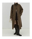 【チュクラ/chuclla】のチェック柄 スタンドカラーロングコート FD22W140【Fano】 ブラウン系その他|ID: prp329100004811565 ipo3291000000034947608