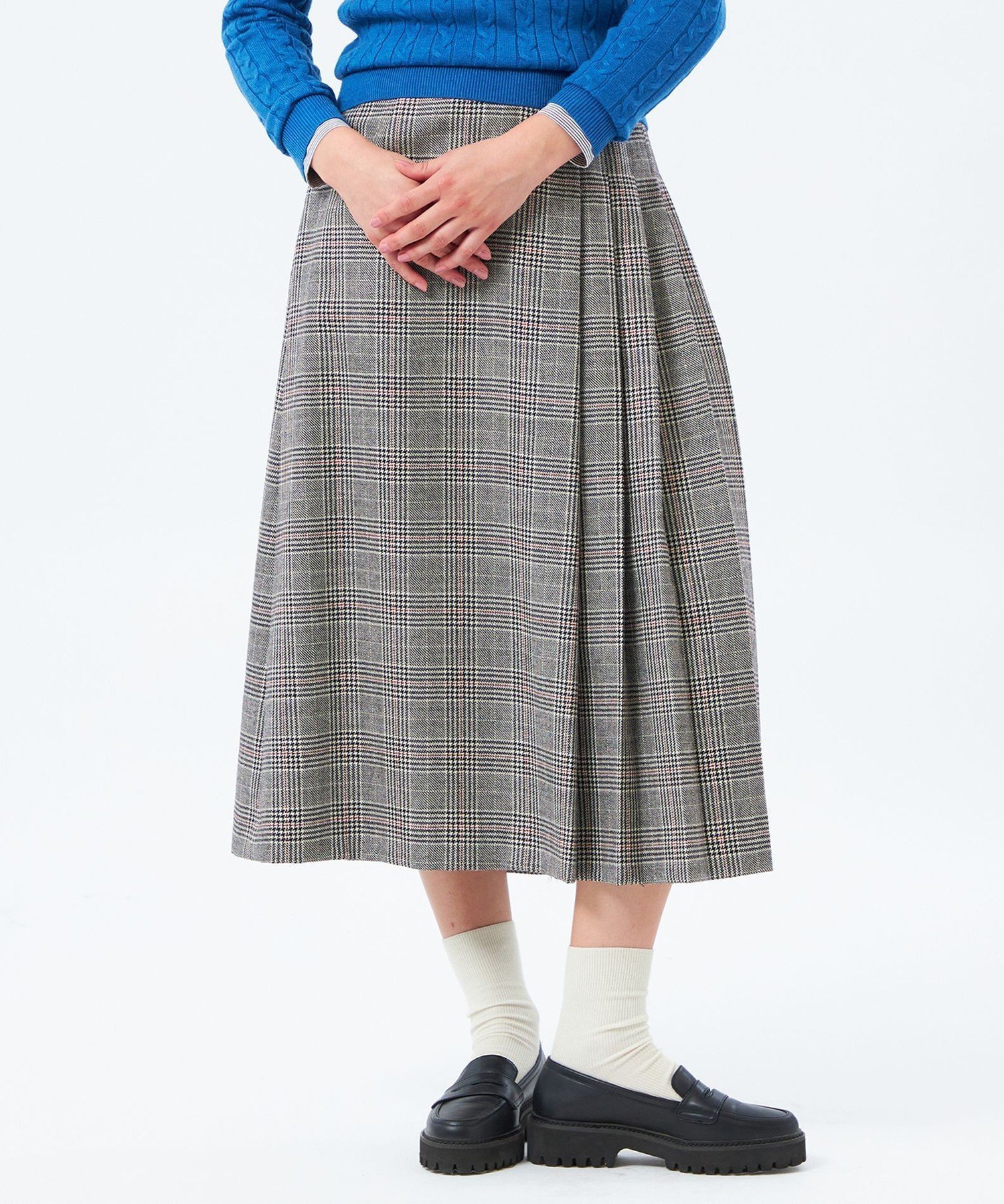 【マッキントッシュ フィロソフィー/MACKINTOSH PHILOSOPHY】のサイドプリーツチェックツイードスカート 人気、トレンドファッション・服の通販 founy(ファニー) ファッション Fashion レディースファッション Fashion for Women スカート Skirts おすすめ Recommended / Our Picks キルト Quilt, Quilted Fabric クラシック Classic, Timeless Style ジャケット Jacket, Outerwear チェック Check, Plaid, Tartan ハーフ Half, Half-Length プリーツ Pleats, Pleated 冬 Winter / This Winter 秋 Autumn other-1|ID: prp329100004811570 ipo3291000000034926840