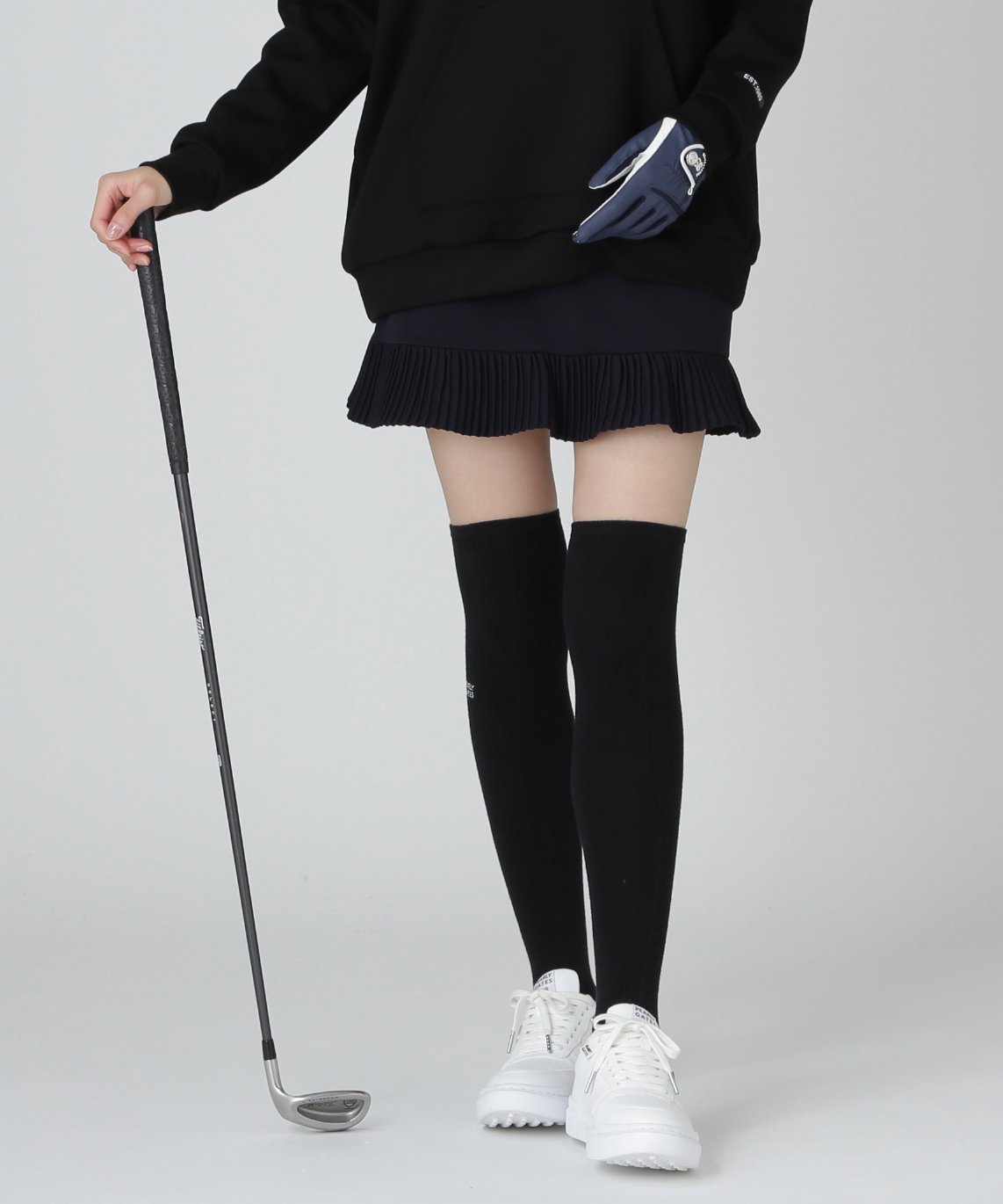 【パーリーゲイツ/PEARLY GATES】のポリエステルヤーンmmニットスカート 人気、トレンドファッション・服の通販 founy(ファニー) 　ファッション　Fashion　レディースファッション　Fashion for Women　スカート　Skirts　コイン　Coin, Coin Design　ゴルフ　Golf　パッチ　Patch, Appliqué　プリーツ　Pleats, Pleated　ポケット　Pocket, Pocket Detail　ラウンド　Round, Round Neck　エレガント 上品　Elegant　切替　Switching, Contrast Panel　 other-1|ID: prp329100004811574 ipo3291000000034926904