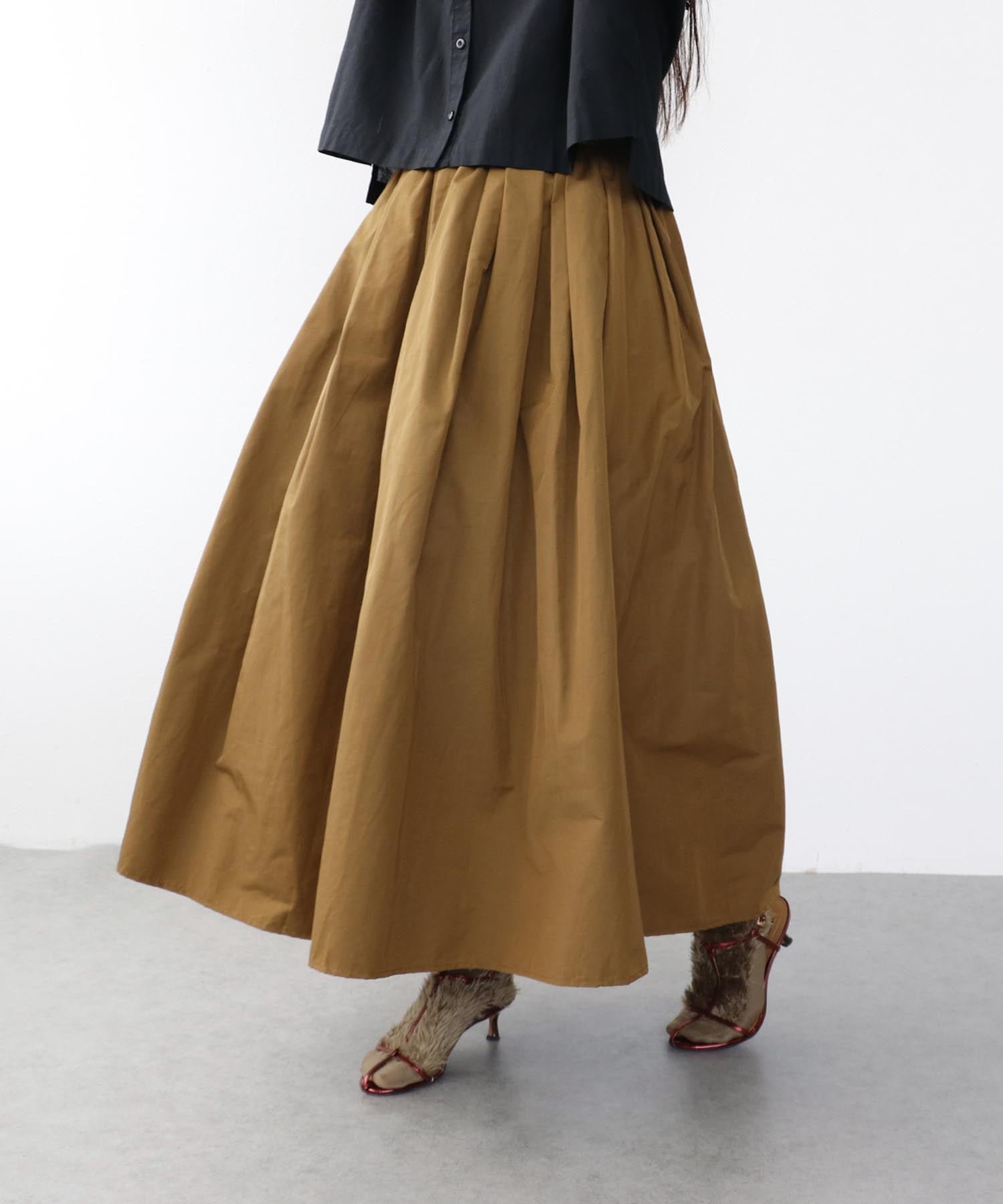 【スリーフォータイム/Three Four Time】のThree Four Time/タフタギャザースカート インテリア・キッズ・メンズ・レディースファッション・服の通販 founy(ファニー) ファッション Fashion レディースファッション Fashion for Women スカート Skirts おすすめ Recommended / Our Picks ギャザー Gathered, Ruffled チュール Tulip, Tulip Motif バルーン Balloon, Balloon Silhouette キャメル|ID: prp329100004811596 ipo3291000000034927168