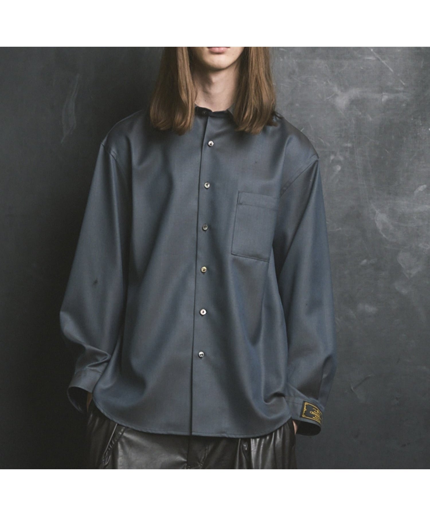 【メゾンスペシャル/MAISON SPECIAL】の4 Colors Chambray Washable Wool Prime-Over Regular Collar Shirt インテリア・キッズ・メンズ・レディースファッション・服の通販 founy(ファニー) 　ファッション　Fashion　レディースファッション　Fashion for Women　トップス・カットソー　Cut & Sew Tops　シャツ・ブラウス・オフィスカジュアル　Elegant Blouses & Button-Ups　シャンブレー　Chambray, Denim-Like Fabric　ショルダー　Shoulder, Shoulder Strap　シンプル　Simple, Minimal　ドロップ　Drop Shoulder, Dropped Style　パターン　Pattern, Design Print　GRY|ID: prp329100004811609 ipo3291000000034927282