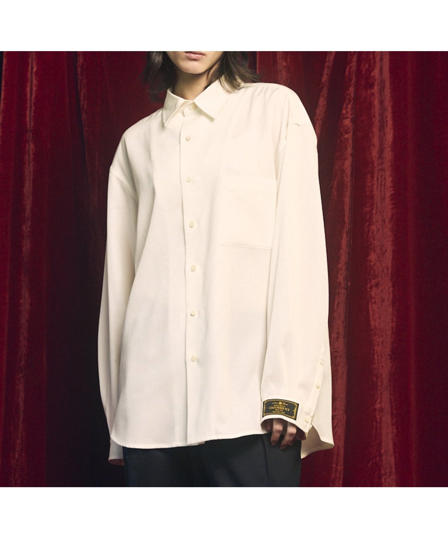 【メゾンスペシャル/MAISON SPECIAL】の4 Colors Chambray Washable Wool Prime-Over Regular Collar Shirt インテリア・キッズ・メンズ・レディースファッション・服の通販 founy(ファニー) 　ファッション　Fashion　レディースファッション　Fashion for Women　トップス・カットソー　Cut & Sew Tops　シャツ・ブラウス・オフィスカジュアル　Elegant Blouses & Button-Ups　シャンブレー　Chambray, Denim-Like Fabric　ショルダー　Shoulder, Shoulder Strap　シンプル　Simple, Minimal　ドロップ　Drop Shoulder, Dropped Style　パターン　Pattern, Design Print　WHT|ID: prp329100004811609 ipo3291000000034927285