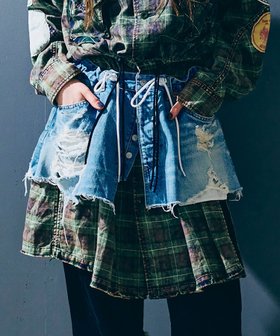 【アールエヌエー/RNA】のG1098 ダメージラップミニスカート 人気、トレンドファッション・服の通販 founy(ファニー) ファッション Fashion レディースファッション Fashion for Women スカート Skirts ミニスカート Mini Skirts カットオフ Cut-Off Design ガーリー Girly, Feminine Style ダメージ Distressed, Destroyed デニム Denim, Jeans Material フロント Front, Front Design メンズ Men's, Menswear ラップ Wrap, Wrap Design リアル Real, Realistic リメイク Remake, Reconstructed ヴィンテージ Vintage Style |ID:prp329100004811611