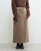 【メルローズ クレール/MELROSE claire】のコーデュロイマリンスカート 人気、トレンドファッション・服の通販 founy(ファニー) ファッション Fashion レディースファッション Fashion for Women スカート Skirts コーデュロイ Corduroy, Cord Fabric ストレッチ Stretch, Stretchy Fabric ストレート Straight, Straight Cut フロント Front, Front Design リラックス Relax, Relaxed Fit thumbnail グレイッシュベージュ|ID: prp329100004811612 ipo3291000000034927308
