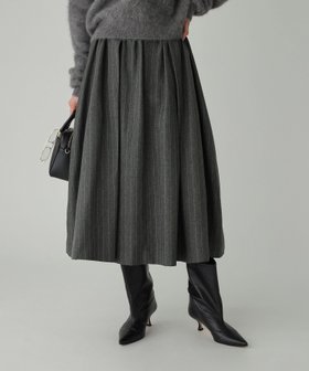 【バビロン/BABYLONE / KIDS】のメランジタックフレアスカート 人気、トレンドファッション・服の通販 founy(ファニー) ファッション Fashion キッズファッション Fashion for Kids エレガント 上品 Elegant クラシカル Classical, Vintage-Inspired ストライプ Stripe, Striped Pattern チュール Tulip, Tulip Motif フレア Flare, Flared メランジ Melange, Mixed Yarn 再入荷 Restock / Back in Stock |ID:prp329100004811615