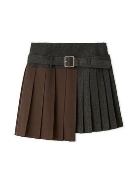 【ファーファー/FURFUR】のバイカラープリーツミニスカート 人気、トレンドファッション・服の通販 founy(ファニー) ファッション Fashion レディースファッション Fashion for Women スカート Skirts ミニスカート Mini Skirts アシンメトリー Asymmetrical Style インナー Innerwear ショート Short, Short Length スタンド Stand Collar, Upright Stand スマート Smart, Elegant ブルゾン Blouson, Bomber Jacket プリーツ Pleats, Pleated |ID:prp329100004811620