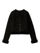 【ファーファー/FURFUR】のエコファートリムカーディガン 人気、トレンドファッション・服の通販 founy(ファニー) ファッション Fashion レディースファッション Fashion for Women トップス・カットソー Cut & Sew Tops カーディガン・羽織り Layered Style Cardigans カーディガン Cardigan, Knitwear クラシカル Classical, Vintage-Inspired スマート Smart, Elegant トリミング Trimming, Decorative Edge フェイクファー Faux Fur, Imitation Fur フェミニン Feminine, Girly ロマンティック Romantic, Feminine Style エレガント 上品 Elegant 透かし Cut-Out, Lacework thumbnail BLK[009]|ID: prp329100004811624 ipo3291000000034927480