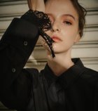 【ルシェル ブルー/LE CIEL BLEU】のボイルシャツデタッチャブルレースカフス / Voile Shirt w/Detachable Lace Cuffs ブラック|ID: prp329100004811625 ipo3291000000034927490