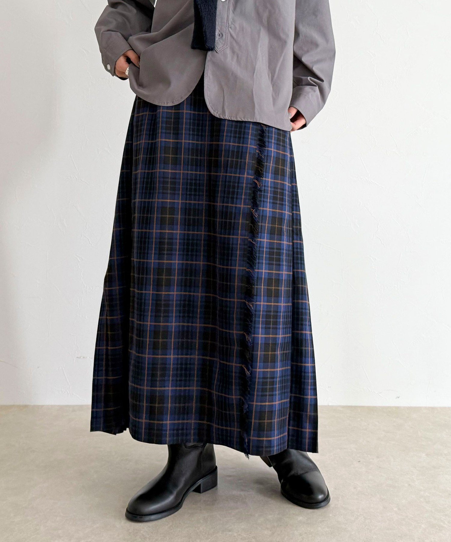 【フレディ&グロスター/FREDY&GLOSTER】の【GEVACO/ゲバコ】チェックサイドベルトスカート インテリア・キッズ・メンズ・レディースファッション・服の通販 founy(ファニー) 　ファッション　Fashion　レディースファッション　Fashion for Women　スカート　Skirts　ベルト&ウエストマーク　Belts & Waist Accessories　チェック　Check, Plaid, Tartan　プリーツ　Pleats, Pleated　楽ちん　Easy Fit, Comfortable　ワーク　Workwear, Utility Style　おすすめ　Recommended / Our Picks　エレガント 上品　Elegant　2025年　2025　2025-2026秋冬・A/W　Autumn/Winter 2025–26 AW25–26　ブルー系その他|ID: prp329100004811631 ipo3291000000034927554