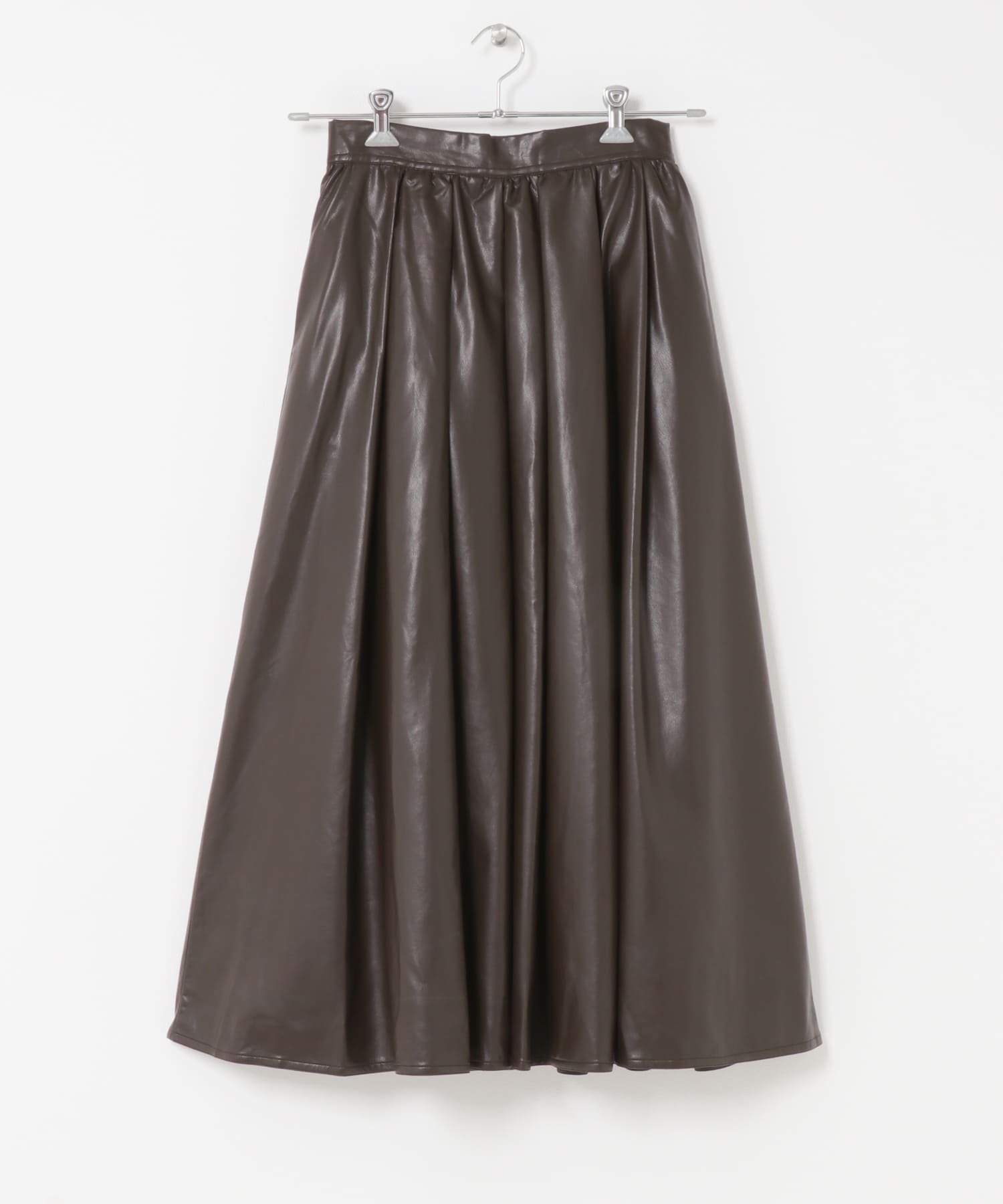 【アーバンリサーチ ロッソ/URBAN RESEARCH ROSSO】のF by ROSSO タックボリュームスカート 人気、トレンドファッション・服の通販 founy(ファニー) 　ファッション　Fashion　レディースファッション　Fashion for Women　スカート　Skirts　2025年　2025　2025-2026秋冬・A/W　Autumn/Winter 2025–26 AW25–26　冬　Winter / This Winter　エレガント 上品　Elegant　ショート　Short, Short Length　ドレープ　Drape, Draping Fabric　フェイクレザー　Faux Leather, PU Leather　フレア　Flare, Flared　秋　Autumn　A/W・秋冬　Autumn/Winter　 other-1|ID: prp329100004811632 ipo3291000000034927556