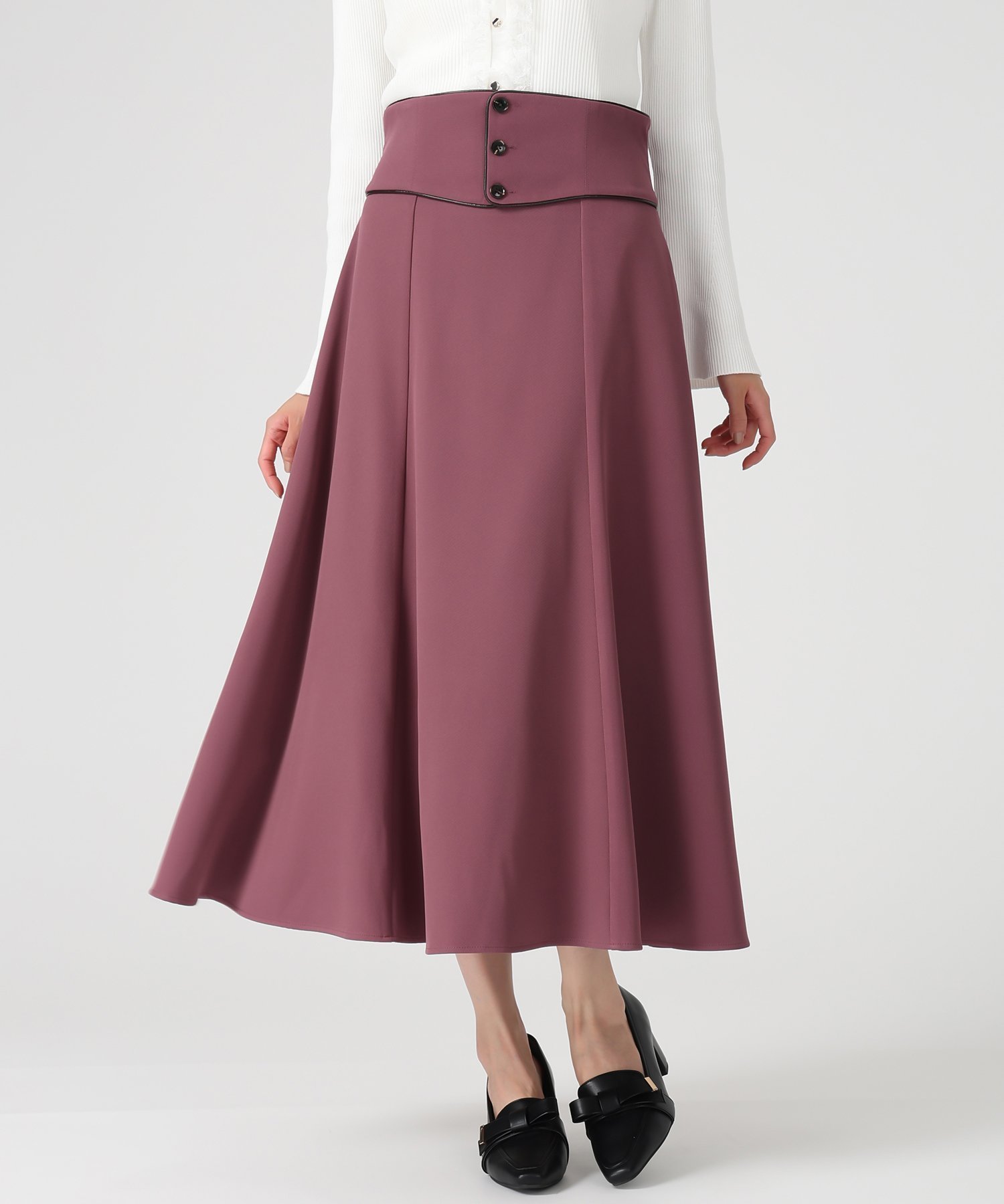 【ミッシュマッシュ/MISCH MASCH】のMM547211 パイピングコルセットベルトAラインスカート 人気、トレンドファッション・服の通販 founy(ファニー) 　ファッション　Fashion　レディースファッション　Fashion for Women　スカート　Skirts　Aライン・フレアスカート　A-Line & Flared Skirts　ベルト&ウエストマーク　Belts & Waist Accessories　コルセット　Corset, Bustier　シャーリング　Shirring, Ruched　パイピング　Piping, Trim Design　ロング　Long, Long-Length　エレガント 上品　Elegant　 other-1|ID: prp329100004811643 ipo3291000000034927635