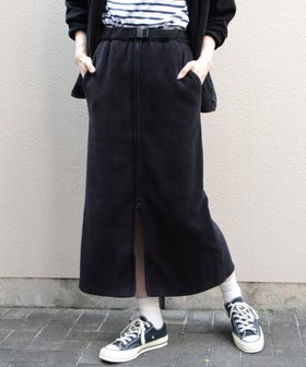 【ステップス/STEPS】のTHOUSAND MILE/THOUSAND MILE/KNIT FREECE ZIP SKIRT 人気、トレンドファッション・服の通販 founy(ファニー) ファッション Fashion レディースファッション Fashion for Women スカート Skirts エンブロイダリー Embroidery Design ストレート Straight, Straight Cut ワイド Wide, Wide Fit |ID:prp329100004811644