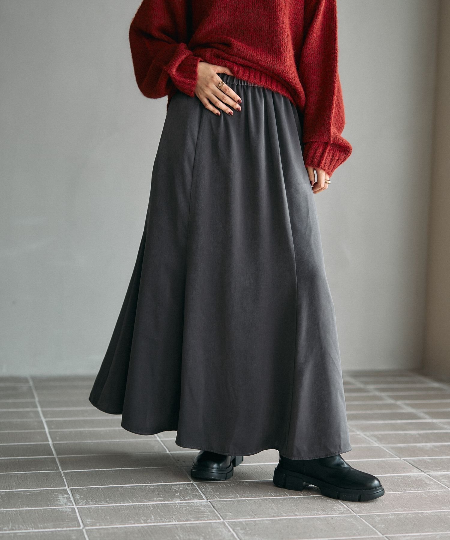 【レプシィム ローリーズファーム/LEPSIM LOWRYS FARM】のハギハギサテンフレアスカート 人気、トレンドファッション・服の通販 founy(ファニー) 　ファッション　Fashion　レディースファッション　Fashion for Women　スカート　Skirts　Aライン・フレアスカート　A-Line & Flared Skirts　おすすめ　Recommended / Our Picks　サテン　Satin, Glossy Fabric　ハイネック　High Neck, Mock Neck　フレア　Flare, Flared　今夏　This Summer　夏　Summer　 other-1|ID: prp329100004811648 ipo3291000000034927668