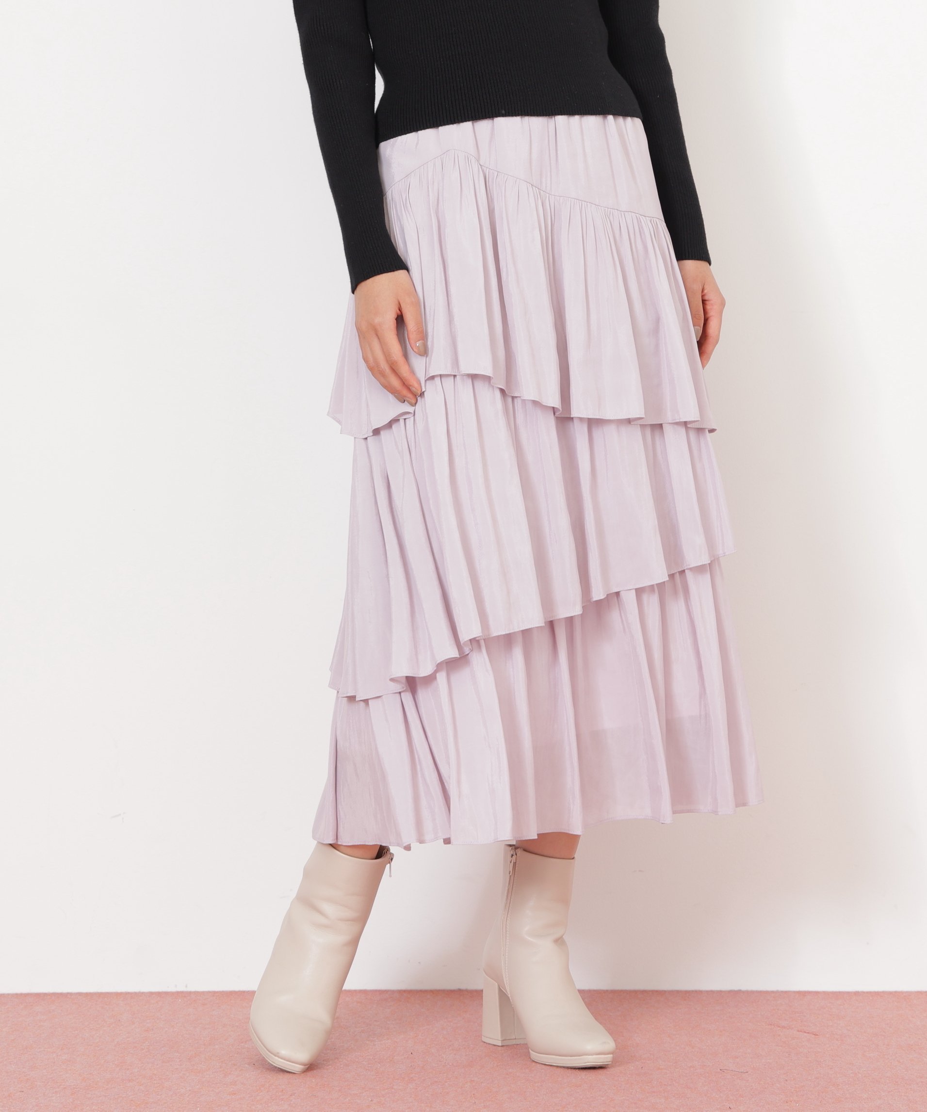 【ジルバイジルスチュアート/JILL by JILLSTUART】のランダムティアードスカート インテリア・キッズ・メンズ・レディースファッション・服の通販 founy(ファニー) 　ファッション　Fashion　レディースファッション　Fashion for Women　スカート　Skirts　ティアードスカート　Tiered Skirts　アシンメトリー　Asymmetrical Style　スマート　Smart, Elegant　ティアードスカート　Tiered Skirt, Flounced Skirt　トレンド　Trend, Trending Now　ラッフル　Ruffle, Frill　今季　This Season, Current Season　ラベンダー|ID: prp329100004811663 ipo3291000000034927831