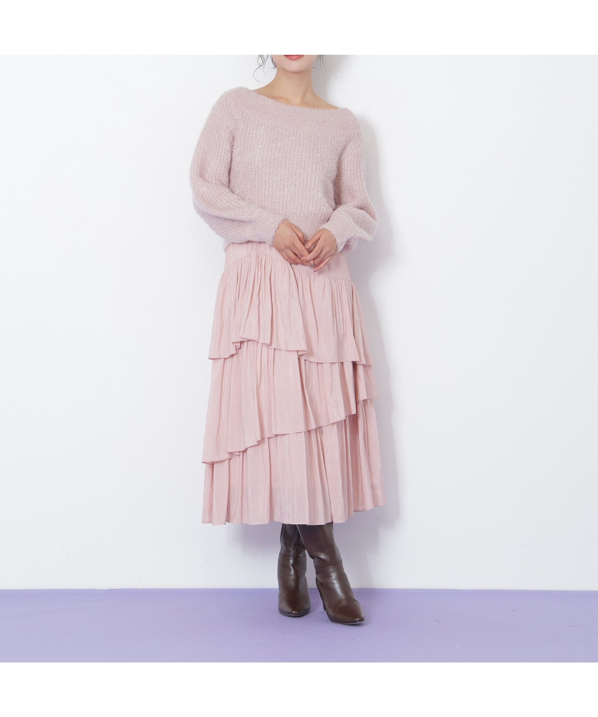 【ジルバイジルスチュアート/JILL by JILLSTUART】のランダムティアードスカート インテリア・キッズ・メンズ・レディースファッション・服の通販 founy(ファニー) 　ファッション　Fashion　レディースファッション　Fashion for Women　スカート　Skirts　ティアードスカート　Tiered Skirts　アシンメトリー　Asymmetrical Style　スマート　Smart, Elegant　ティアードスカート　Tiered Skirt, Flounced Skirt　トレンド　Trend, Trending Now　ラッフル　Ruffle, Frill　今季　This Season, Current Season　ピンク|ID: prp329100004811663 ipo3291000000034927833