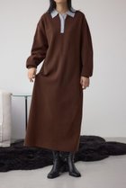 【アズール バイ マウジー/AZUL by moussy】の格上げ ポロカラーニットワンピース 人気、トレンドファッション・服の通販 founy(ファニー) ファッション Fashion レディースファッション Fashion for Women ワンピース Dresses ニットワンピース Knit Dresses おすすめ Recommended / Our Picks インナー Innerwear シアー Sheer, See-Through スウェット / スエット Sweatshirt, Sweatwear ストレッチ Stretch, Stretchy Fabric セットアップ Set-Up, Coordinated Outfit フィット Fit, Slim Fit リラックス Relax, Relaxed Fit thumbnail BRN|ID: prp329100004811669 ipo3291000000034927897