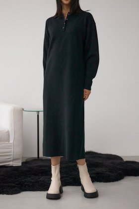 【アズール バイ マウジー/AZUL by moussy】の格上げ ポロカラーニットワンピース 人気、トレンドファッション・服の通販 founy(ファニー) ファッション Fashion レディースファッション Fashion for Women ワンピース Dresses ニットワンピース Knit Dresses おすすめ Recommended / Our Picks インナー Innerwear シアー Sheer, See-Through スウェット / スエット Sweatshirt, Sweatwear ストレッチ Stretch, Stretchy Fabric セットアップ Set-Up, Coordinated Outfit フィット Fit, Slim Fit リラックス Relax, Relaxed Fit |ID:prp329100004811669