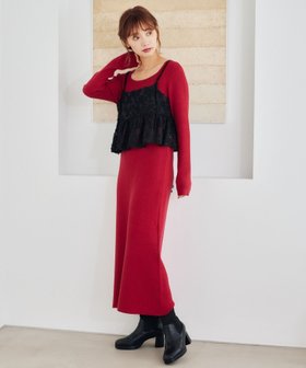 【ミスティ ウーマン/mysty woman】の【上西星来さん着用アイテム】フェザーキャミセットニットワンピース 人気、トレンドファッション・服の通販 founy(ファニー) ファッションモデル・俳優・女優 Models 女性 Women 上西星来 Jonishi Seira ファッション Fashion レディースファッション Fashion for Women ワンピース Dresses ニットワンピース Knit Dresses キャミ Camisole, Cami Top キャミソール Camisole, Spaghetti Strap Top シンプル Simple, Minimal ジャケット Jacket, Outerwear スクエア Square, Square Shape トレンド Trend, Trending Now フェザー Feather, Feather Detail ベーシック Basic, Essential ラウンド Round, Round Neck リボン Ribbon, Bow |ID:prp329100004811689