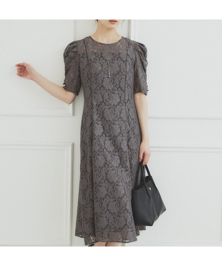 【インデックス/INDEX】の総レースギャザースリーブワンピース【洗濯機洗い可】 インテリア・キッズ・メンズ・レディースファッション・服の通販 founy(ファニー) ファッション Fashion レディースファッション Fashion for Women ワンピース Dresses アクセサリー Fashion Accessories サテン Satin, Glossy Fabric ジャケット Jacket, Outerwear ストレッチ Stretch, Stretchy Fabric ストレート Straight, Straight Cut スマート Smart, Elegant スリーブ Sleeve, Long Sleeve / Short Sleeve デニム Denim, Jeans Material フェミニン Feminine, Girly ポケット Pocket, Pocket Detail リラックス Relax, Relaxed Fit レース Lace, Lace Fabric チャコールグレー|ID: prp329100004811700 ipo3291000000034928260