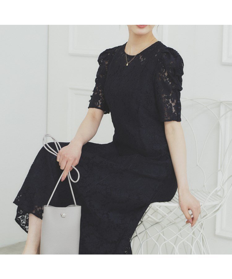 【インデックス/INDEX】の総レースギャザースリーブワンピース【洗濯機洗い可】 インテリア・キッズ・メンズ・レディースファッション・服の通販 founy(ファニー) ファッション Fashion レディースファッション Fashion for Women ワンピース Dresses アクセサリー Fashion Accessories サテン Satin, Glossy Fabric ジャケット Jacket, Outerwear ストレッチ Stretch, Stretchy Fabric ストレート Straight, Straight Cut スマート Smart, Elegant スリーブ Sleeve, Long Sleeve / Short Sleeve デニム Denim, Jeans Material フェミニン Feminine, Girly ポケット Pocket, Pocket Detail リラックス Relax, Relaxed Fit レース Lace, Lace Fabric ネイビー|ID: prp329100004811700 ipo3291000000034928262