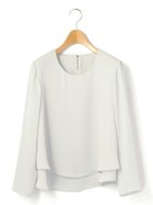 【キース/KEITH】のドレープサテン ブラウス オフホワイト|ID: prp329100004811701 ipo3291000000034928264