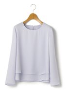 【キース/KEITH】のドレープサテン ブラウス ブルー|ID: prp329100004811701 ipo3291000000034928266