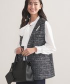 【インディヴィ/INDIVI】の【2点セット/洗える/セレモニー】ツイードジレ ボウタイブラウス ネイビー|ID: prp329100004811705 ipo3291000000034928325