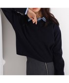 【エヌ ナチュラルビューティーベーシック/N.Natural Beauty basic】のシャツレイヤードニット ネイビー2|ID: prp329100004811741 ipo3291000000034928707