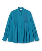 【トゥモローランド/TOMORROWLAND】のコットンシルクサテン ピンタックフリルブラウス 63 ブルー|ID: prp329100004811751 ipo3291000000034928843