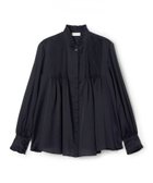 【トゥモローランド/TOMORROWLAND】のコットンシルクサテン ピンタックフリルブラウス 69 ネイビー|ID: prp329100004811751 ipo3291000000034928844